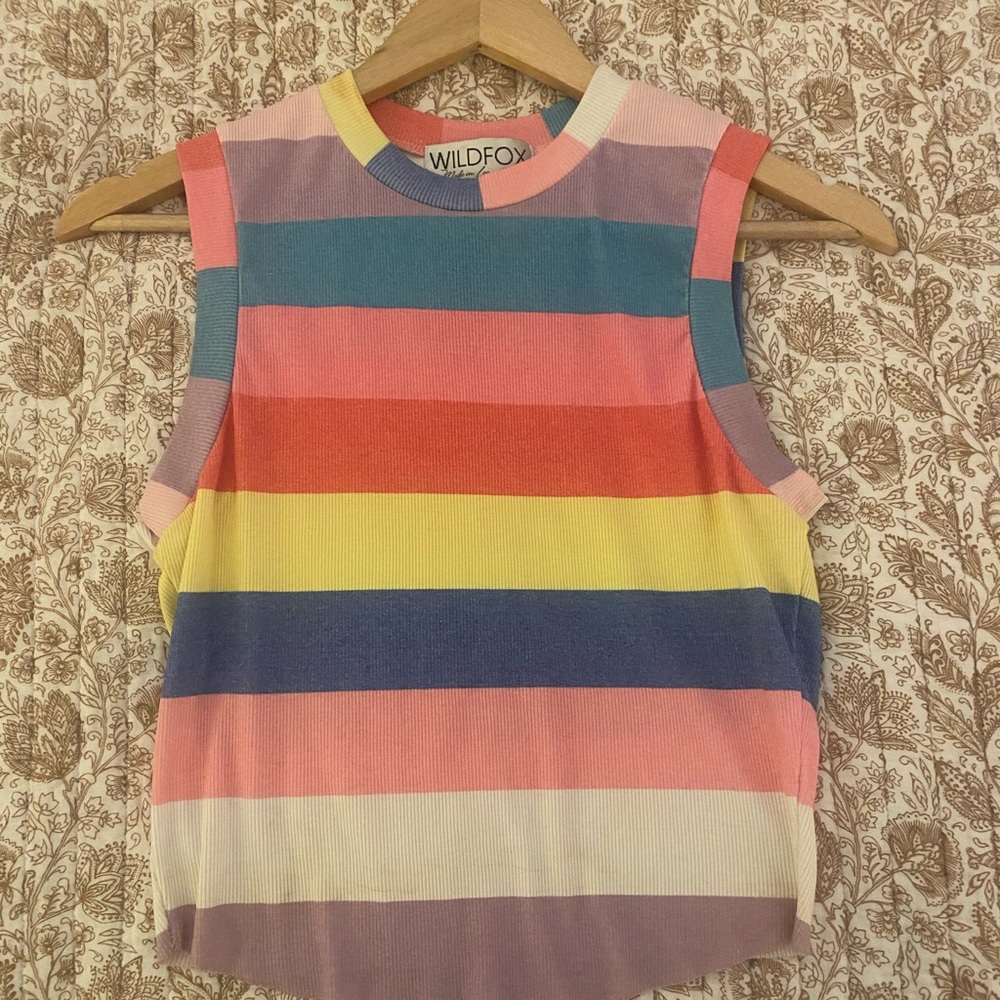 Wildfox Multicolor Striped Tank Top